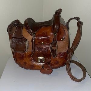 Vintage Saddle Bag - Hand Tooled